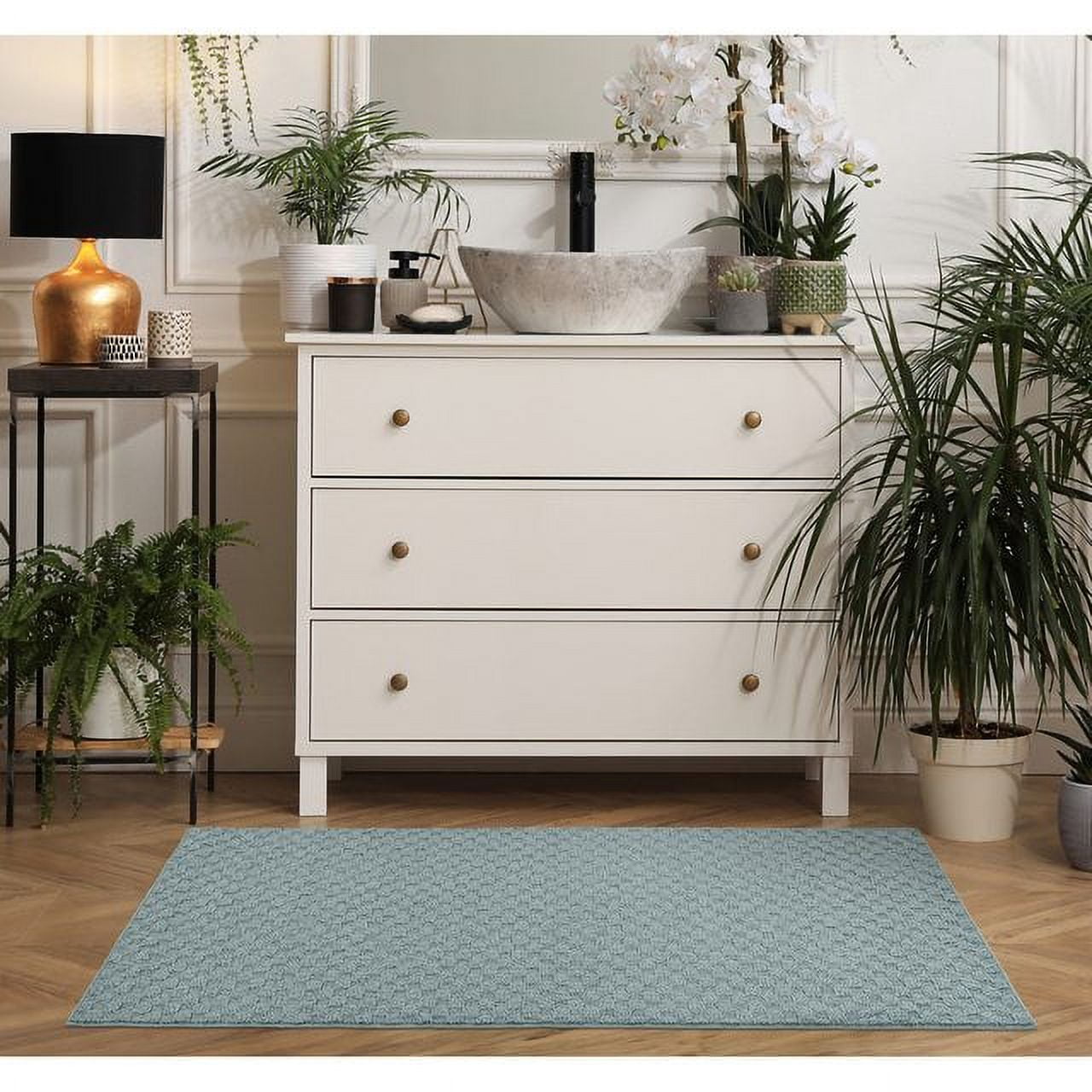 Garland Rug Town Square Sea Foam Indoor Area Rug, 3' x 5'