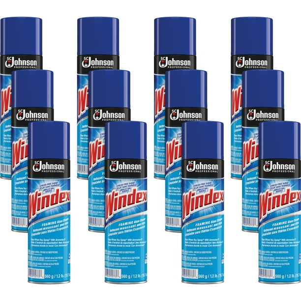 Windex®, SJN696501CT, Foam Glass Cleaner, 12 / Carton, White