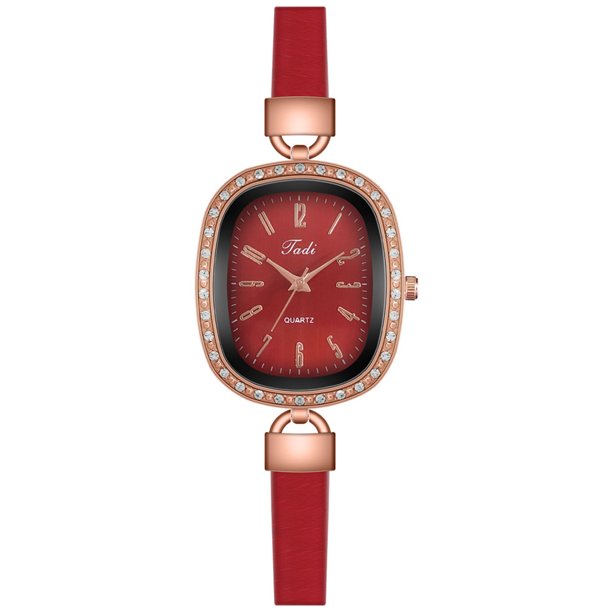 Reloj de moda para mujer Reloj Correa de cuero Vestido casual Muñeca Cristal Wmkox8yii gfajkfgbkjabf1412