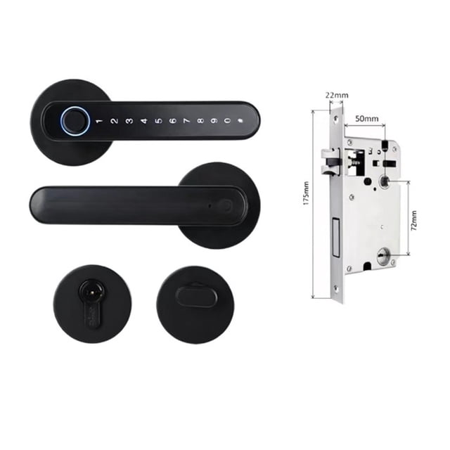 Door Lock, Tuya Biometric Fingerprint Smart Door Lock Password Electronic Digital Lock Keyless Entry Door Knobs Lock For Bedroom Home ,Easy to Install