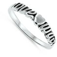 thumbnail image 4 of Love Can Wait Heart Script Purity Ring .925 Sterling Silver Band Jewelry Female Male Unisex Size 8, 4 of 4