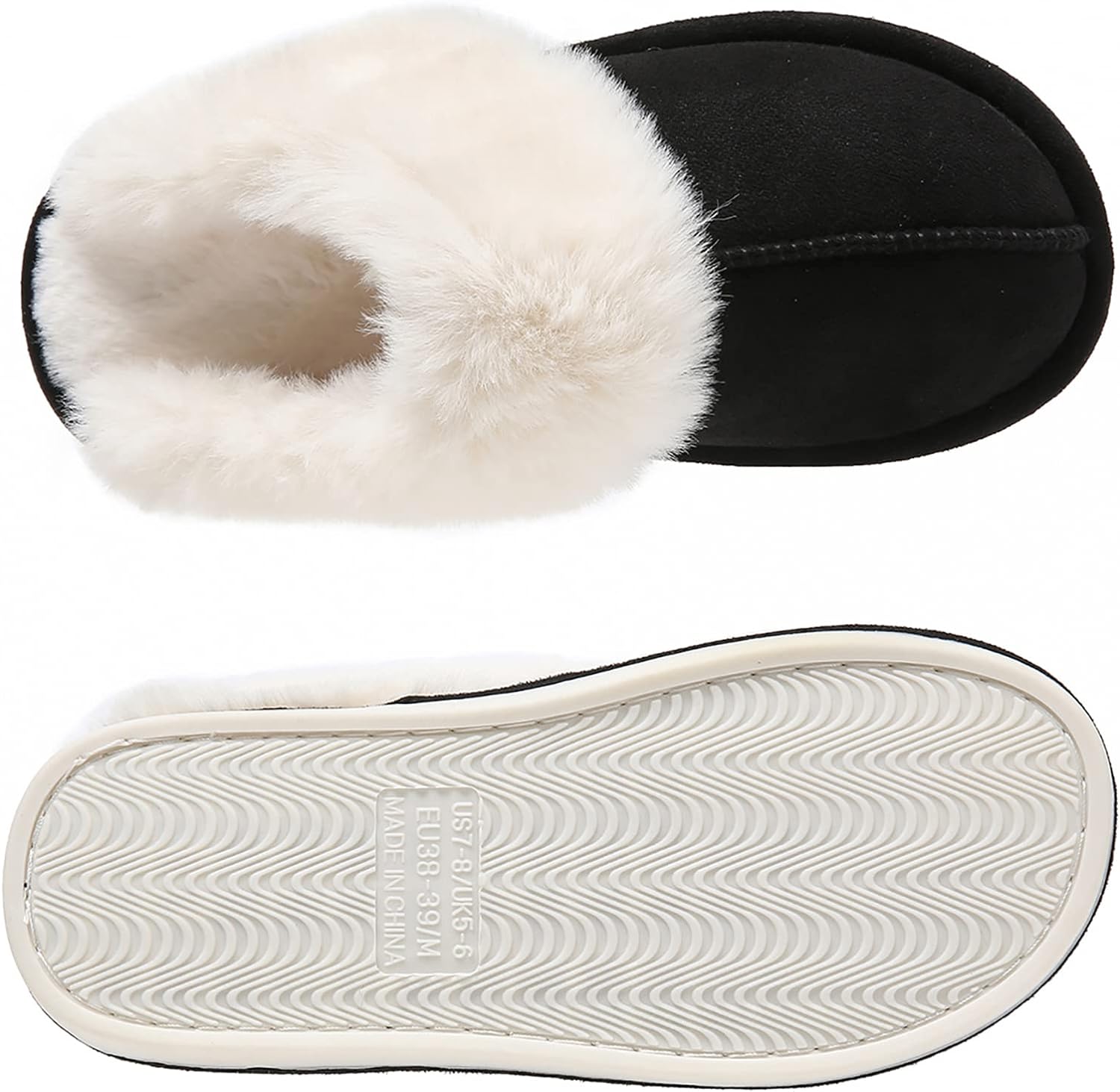 Chaussons Doux Mousse Mémoire Forme – Doublure Fausse Fourrure, Semelle TPR Antidérapante, Homme Femme, 4 Couleurs (Gris, Bleu, Beige, Rose)
