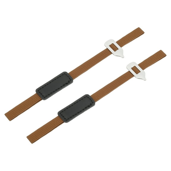 Uxcell 2 Pcs Elastic Bookmark with Sliding Metal Pointer, Perfect for Any Book, Brown