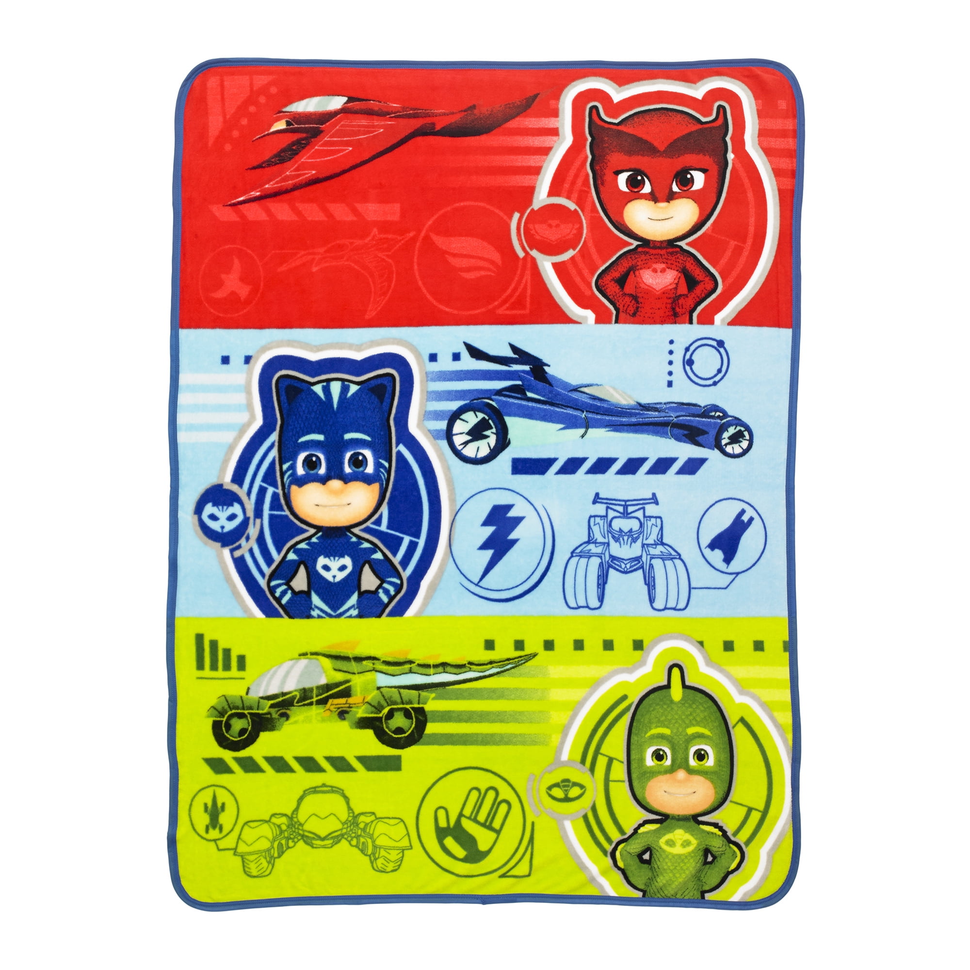 PJ Masks Kids Fleece Throw Blanket, 46 x 60, Blue and Red, Hasbro