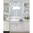 thumbnail image 3 of Teal Spring Floral Swag Curtains for Living Room/Bedroom Windows, Elegant Pastoral Flowers Kitchen Curtains and Valances Set 36 Inch Length, Light Filtering Swags Valance Curtain Panels, 3 of 5
