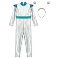 thumbnail image 3 of Ocealan Kids Aliens Full Bodysuit Jumpsuit Space Man Star Warrior Overalls Romper for Party Silver-A 10, 3 of 7