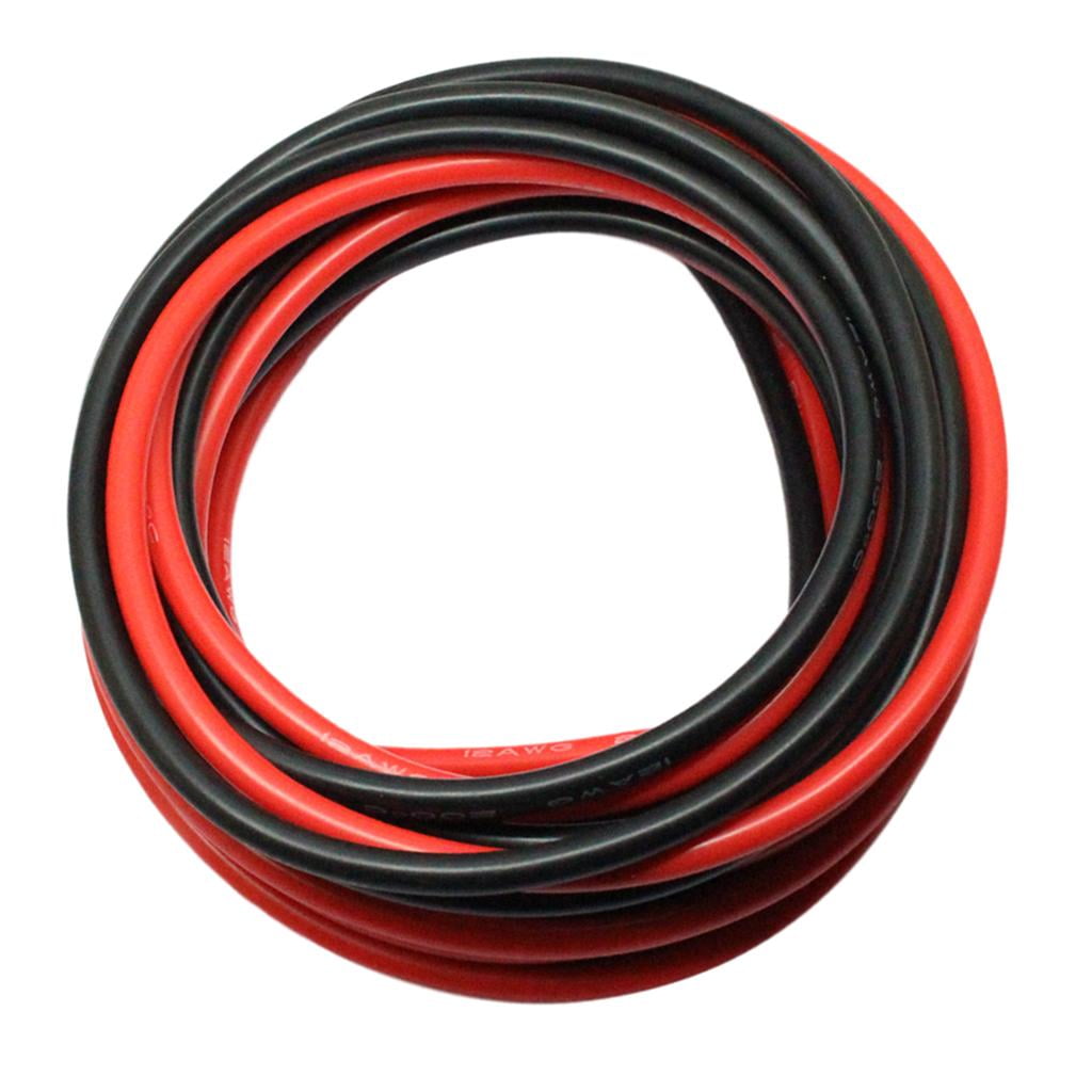 Noir 10 FT + Rouge 10 ft 12awg Flexible Silicone Câble pour RC Avion À faire soi-même 