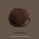 thumbnail image 3 of Gorro de piel de melón de pana retro para mujer, gorro de piso de estilo completo de otoño e invierno de moda, gorro redondo pequeño de moda para hombre, 3 of 3