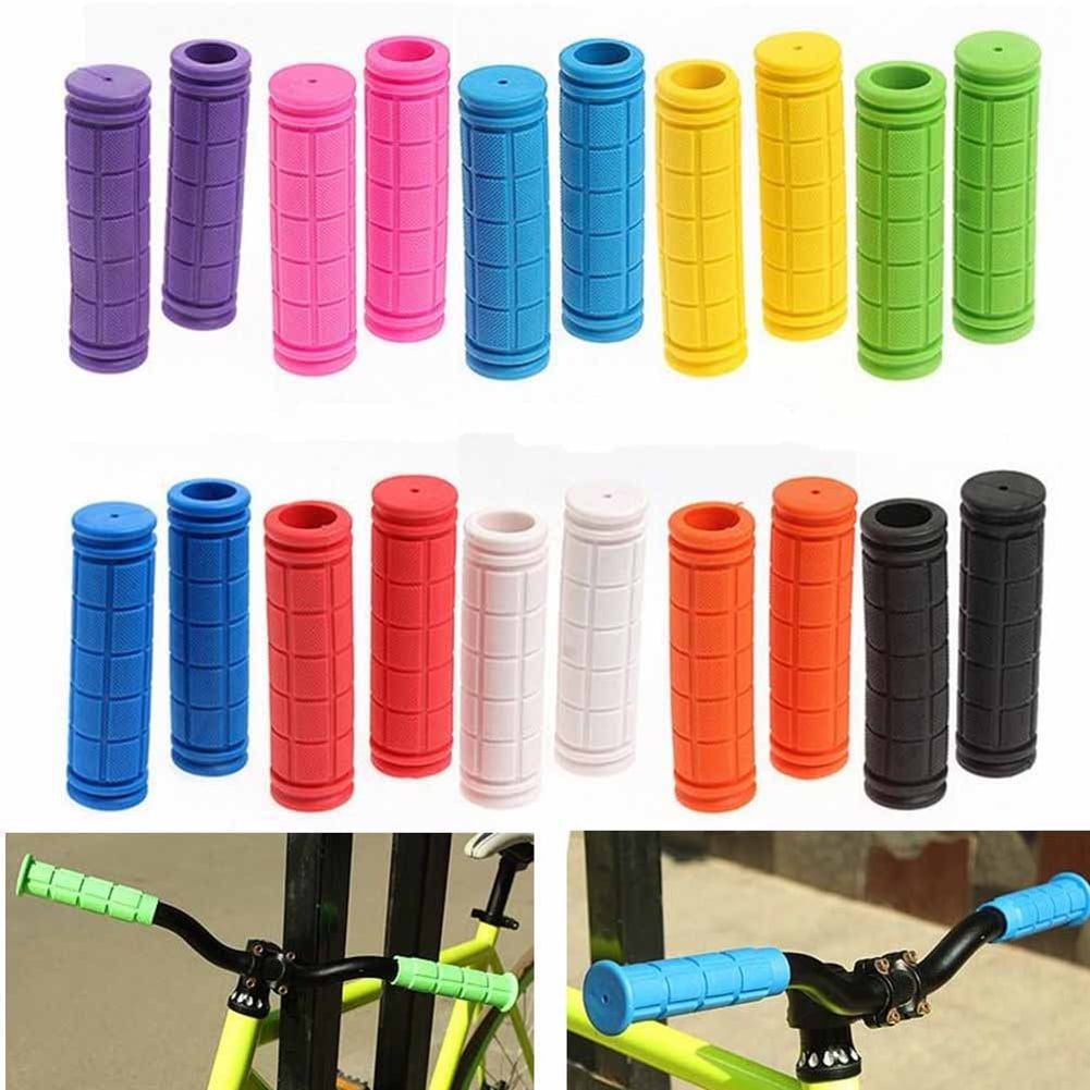 1 x Pair Soft Bike Hand Grip Silicone Rubber BMX,MTB Cycle Bicycle Handle-PurPle 