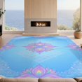 thumbnail image 2 of Design&I 8'x10' Washable Area Rug Extra Large Skid-Resistant Low Profile Aesthetic Motif Pastel Bubble Kawaii Scale Purple Mermaid Refined for Living Room, Family, 2 of 7