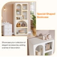 thumbnail image 6 of Tribesigns 70" Tall Geometric Bookshelf Set of 2, White Arched Bookcase with 5 Irregular Storage Shelves, Open Art Decor Display Shelf, 6 of 6