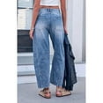 thumbnail image 4 of Women Loose Fit Denim Jeans, Washed Straight Leg Wide Leg Casual Pants, 4 of 6
