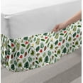 thumbnail image 2 of Garden Art Bed Skirt, Botanical Pattern with Leaves of the Jungle Plants Realistic Natural Elements, Elastic Bedskirt Dust Ruffle Wrap Around for Bedding Decor, 4 Sizes, Multicolor, by Ambesonne, 2 of 2