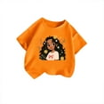 thumbnail image 4 of XEGLSBU Girls T Shirts Size 6/7 Kid Girls Cute Print Graphic Round Neck Short Sleeve Tee Summer Casual T Shirt Orange Size 13-14 Years, 4 of 4
