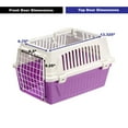 ATLAS Two Door Top Load Plastic Kennel & Pet Carrier, Purple 19Inch