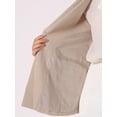 thumbnail image 5 of DARING DIVA Women's Shawl Collar Open Front Work Office Suit Vest Jacket XS Khaki, 5 of 6