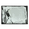 thumbnail image 1 of Baseball Cutting Board, Hitter in Field Graphic Distressed Backdrop Fast as You Can Image Baseball Themed, Decorative Tempered Glass Cutting and Serving Board, Large Size, Black White, by Ambesonne, 1 of 1