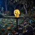 thumbnail image 4 of Solar Halloween Skull Lights Waterproof Resin Yard Stake Garden Decor, 4 of 6