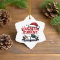 thumbnail image 2 of Education Student Ornament, Christmas Ornament 2025, Personalized Gift for Education Student Class Ceramic Snowflake Ornament Keepsake for Him or Her 211or18, 2 of 5