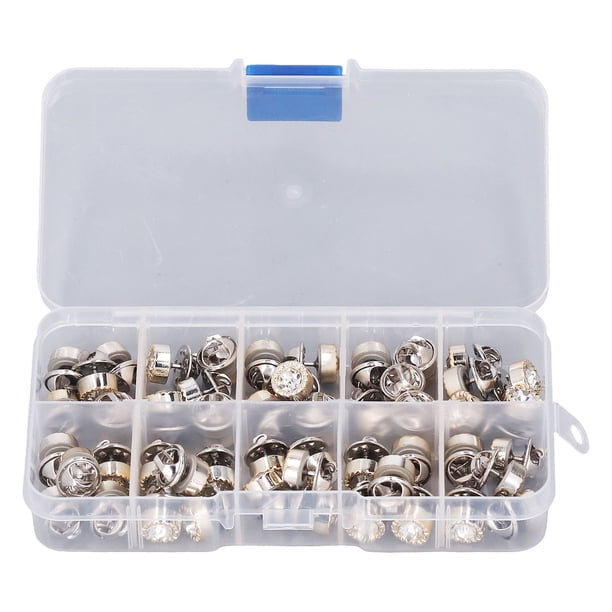Botones de broche, 3 cajas Botones de broche Botones de broche de camisa Suministros de ropa Hechos para durar