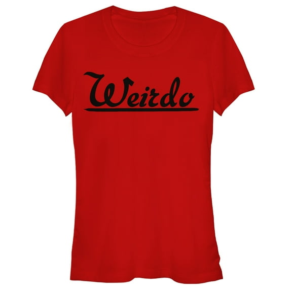 Junior's Lost Gods Weirdo  Graphic Tee Red Medium