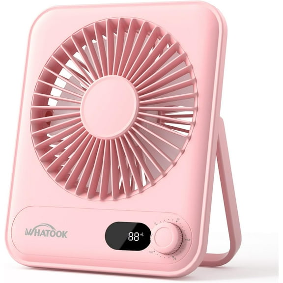 Small Desk Fan Personal Fans: 2000mah 10 Hours Battery Office Quiet Mini Desktop Fan Portable Rechargeable Travel Essentials