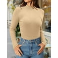 thumbnail image 2 of KISSMODA Women's Turtleneck Sweaters Long Sleeve Shirts Ribbed Knit Slim Fit Sweaters T Shirt Basic Casual Tee Tops, 2 of 4