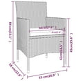 thumbnail image 2 of vidaXL Patio Lounge Set Chairs and Seat Cushions Table 5 Piece Poly Rattan, 2 of 8
