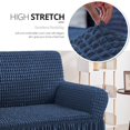 thumbnail image 2 of NIcEEc Funda para Sillón Azul Fundas para Sillón 1 Pieza Funda de Sofá Fácil de Instalar Protector de Muebles Duradero Universal de Alta Estiramiento con Falda Estilo Campestre (1 Plaza Azul Marino), 2 of 5