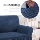 thumbnail image 2 of NIcEEc Funda para Sillón Azul Fundas para Sillón 1 Pieza Funda de Sofá Fácil de Instalar Protector de Muebles Duradero Universal de Alta Estiramiento con Falda Estilo Campestre (1 Plaza Azul Marino), 2 of 5