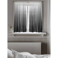 thumbnail image 5 of Black White Curtains 54 Inch Length, Sheer Curtains for Bedroom Living Room Window Ombre Gradient Striped Minimalist Texture Rod Pocket Drapes Kitchen Curtains Small Half Window 42"x54" 2 Panels, 5 of 6