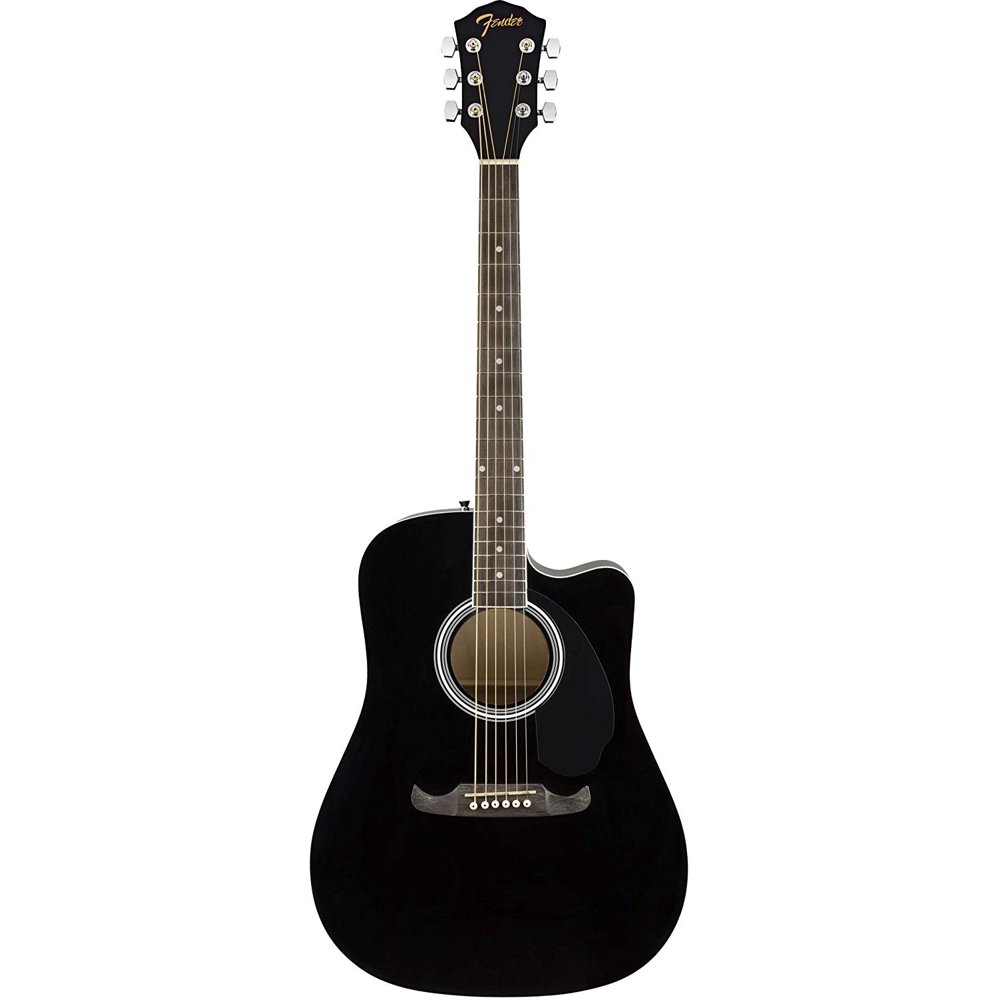 Fender FA125CE Dreadnought Cutaway AcousticElectric Guitar Black
