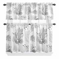thumbnail image 2 of Kitchen Window Curtains Valance and Tier Set, Ocean Life Gray Coral Conch Starfish Rod Pocket Tier Curtain Valance Set, Watercolor Marine Theme Light Filtering Cafe Curtains for Bedroom Living Room, 2 of 9