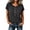Black, variant on Button Down Shirt for Women Short Sleeve Blouses Dressy Casual Business Work Summer Vacation Tops Hawaii Shirts with Pockets S-3XL