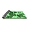 thumbnail image 2 of Ahgly Company Indoor Rectangle Abstract Emerald Green Modern Area Rugs, 2' x 5', 2 of 4