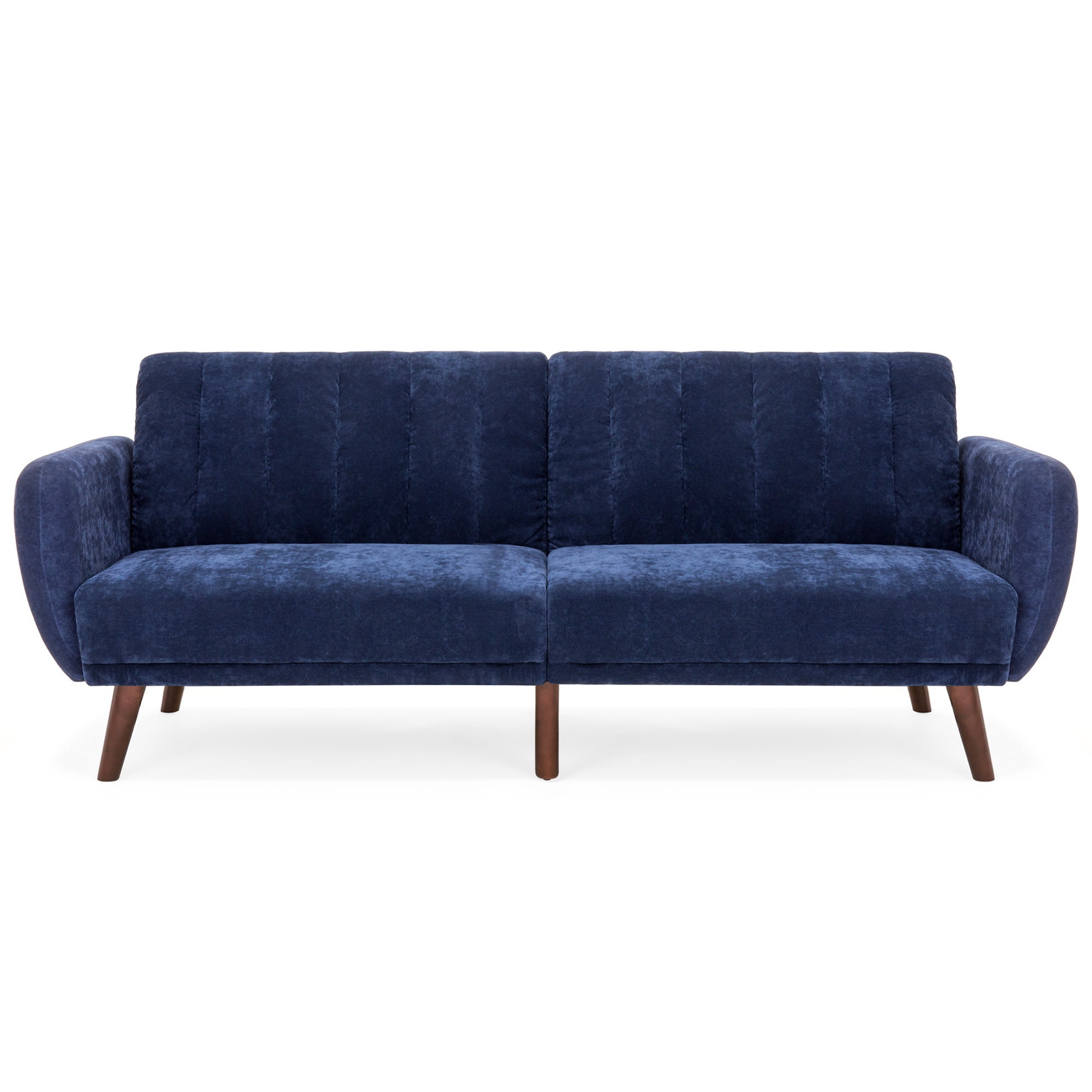 Best Choice Products Velour Fold Down Futon Sofa Bed Furniture w