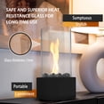 thumbnail image 3 of Tabletop Fire Pit with Windproof Borosilicate Glass, Premium Table Fireplace, Decoration for Home, Balcony & Backyard, Gift for Movie Nights Housewarming, Parties-Black, 3 of 7