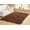 Brown, variant on Home Weavers Leather Shaggy Collection Living Room Rug, Machine Washable Area Rugs, Rug For Living Room, Non Slip Accent Rugs, Soft Foldable Indoor Floor Rug, Easy To Clean, 3' Round, Silver