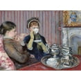 thumbnail image 2 of Cassatt, Mary 32x25 White Modern Wood Framed Museum Art Print Titled - The Tea, 2 of 4