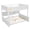 Matt White, variant on Twin XL Over Queen Bunk Bed with Storage Cabinets & USB Ports, Solid Wood Loft Bed with Guardrails, Space Saving Bed for Bedroom, Antique White