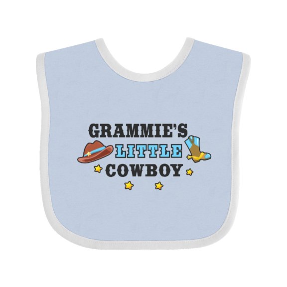 Inktastic Grammies Little Cowboy with Cowboy Hat and Boots Boys Baby Bib