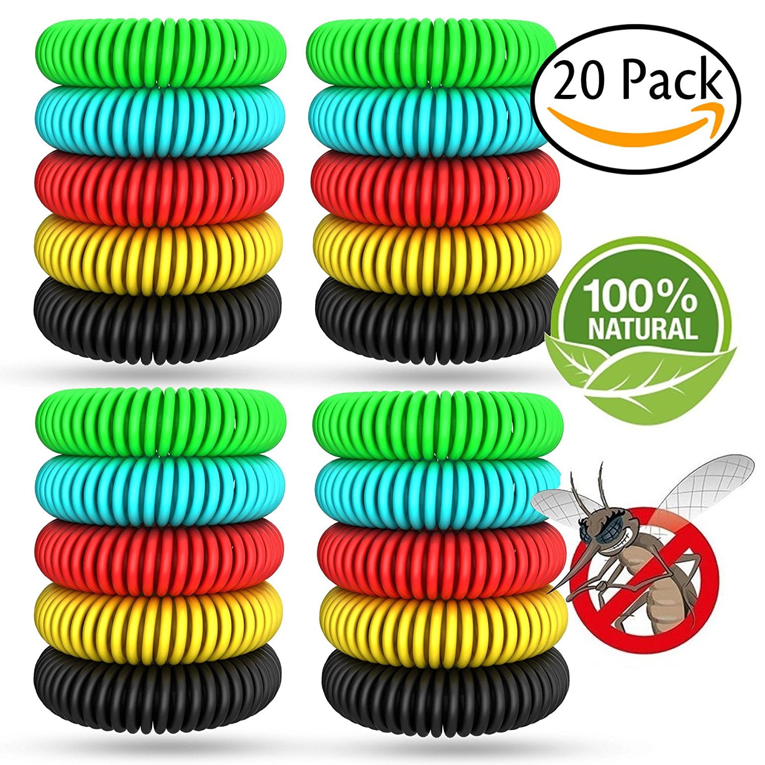 Mosquito Repellent Bracelet Insect Bands 30 Pack for Kids Adults All Natural Deet-free and 36 Pack Repellent Patches for Outdoor Travel Protection Free of Bug up to 300 Hours Waterproof