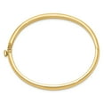 thumbnail image 2 of Primal Gold 14 Karat Yellow Gold 5.6mm Solid Hinged Bangle Bracelet, 2 of 5