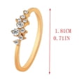 thumbnail image 3 of 18K Gold Plated Diamond Ring With Nine Diamonds For Ladies, 3 of 9