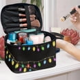 thumbnail image 5 of HELLHERO Coloured Lights Polyester Portable Makeup Cosmetic Bag Organizer Travel Makeup Case Portable Traveling Portable Hanging Organizer Portable Bathroom, 5 of 6