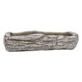 thumbnail image 5 of Admired By Nature 12" Cement Rustic White Tree Log Succulents Cactus Planter Pot, 5 of 8
