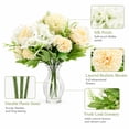 thumbnail image 5 of Artificial Flowers Arrangements Peony Silk Hydrangea Bouquet Carnations Realistic Plastic 2 Pack White, 5 of 8