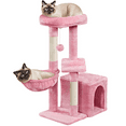 thumbnail image 2 of Yaheetech 34" Height Plush Cover Cat Tree with Condo and Sisal Ropes Posts, Pink, 2 of 8