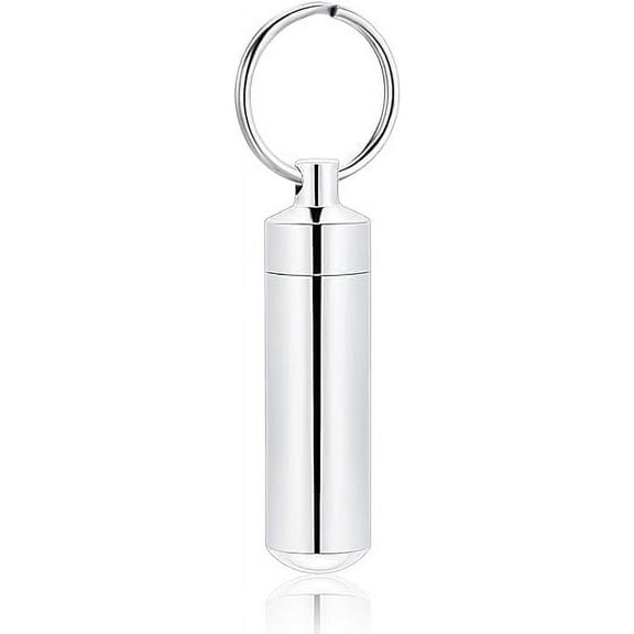 Cylinder Cremation Jewelry Urn Keychain for Ashes for Women Men Cylinder Vial Cremation Urn Keychain Stainless Steel Memorial Cremation Urn Krychain