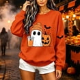thumbnail image 4 of Sweatshirts for Women Halloween Long Sleeve Crew Neck Printed Top, 4 of 5